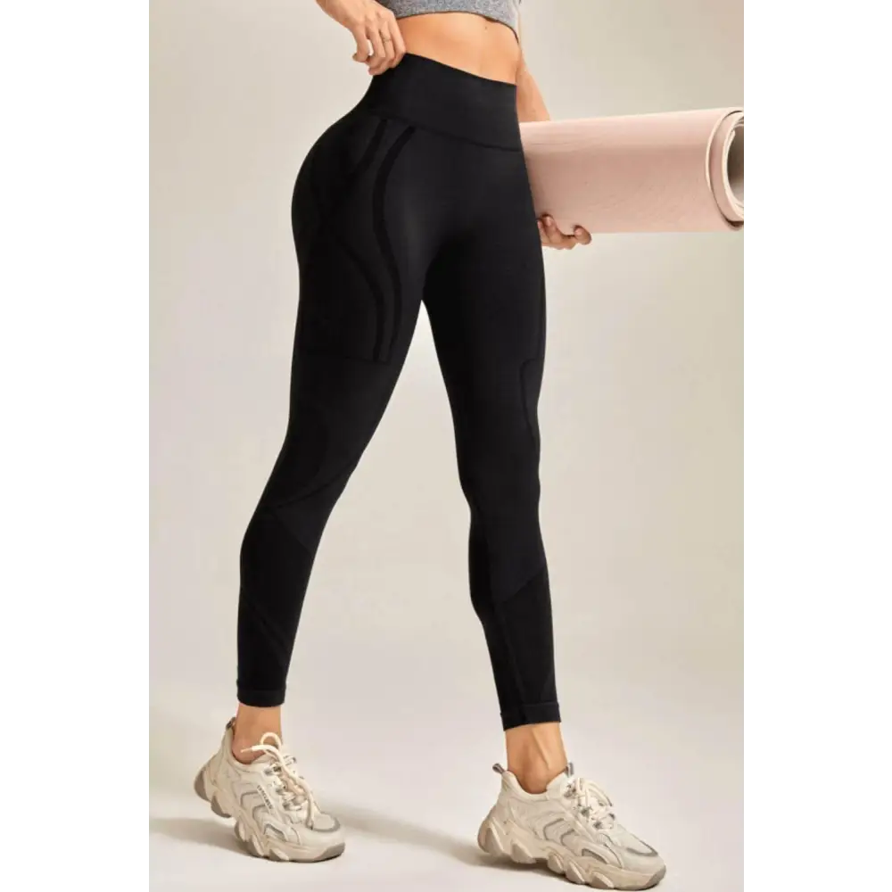 Wide Waistband Long Active Pants