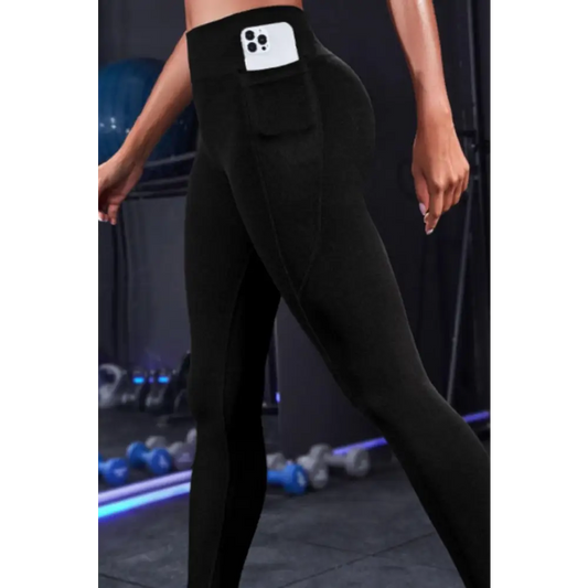 Wide Waistband Sports Leggings - CM Fashion