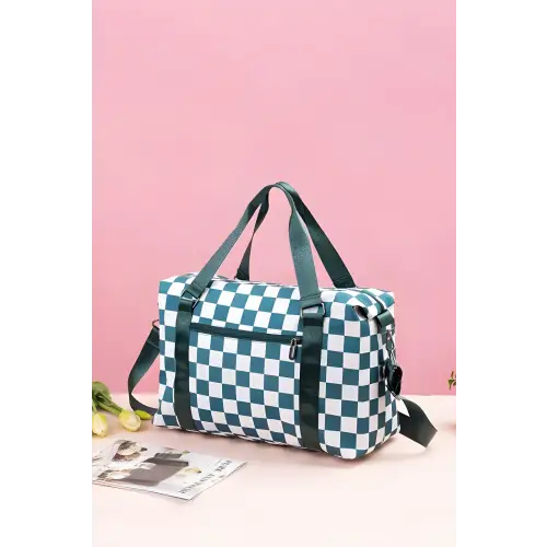 Zenana Checkered Multi-Pocket Travel Bags for Stylish Adventures