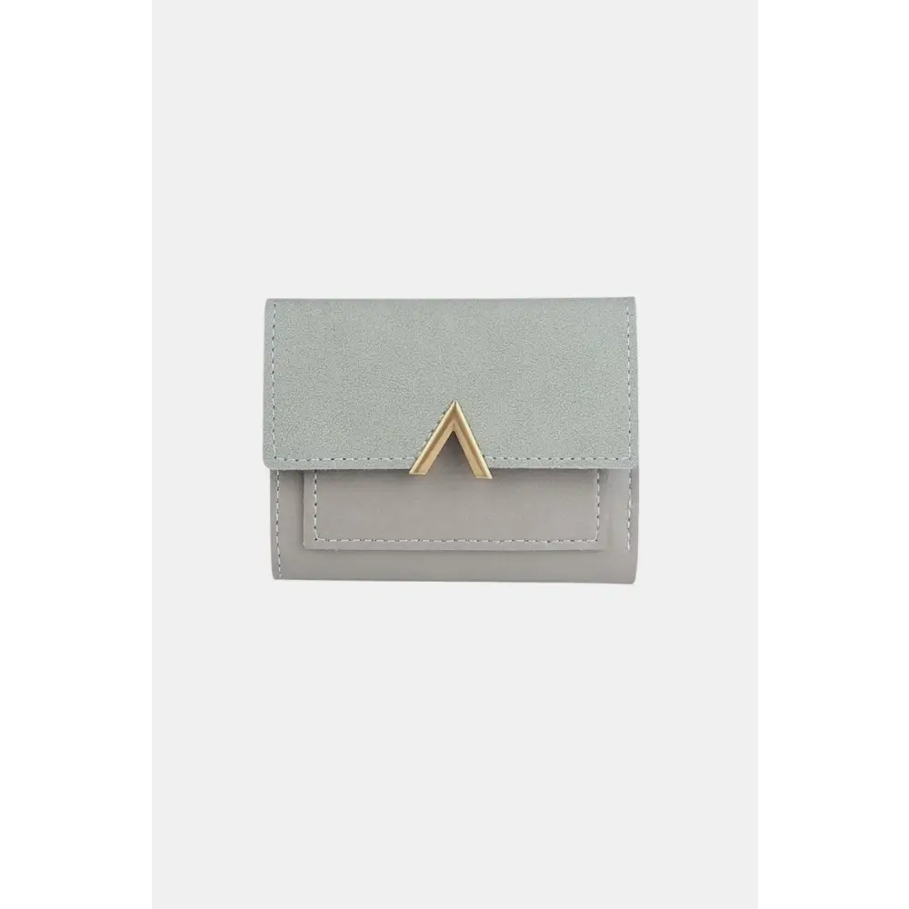 Sleek Zenana Compact Trifold Wallet with Luxe Gold Accent