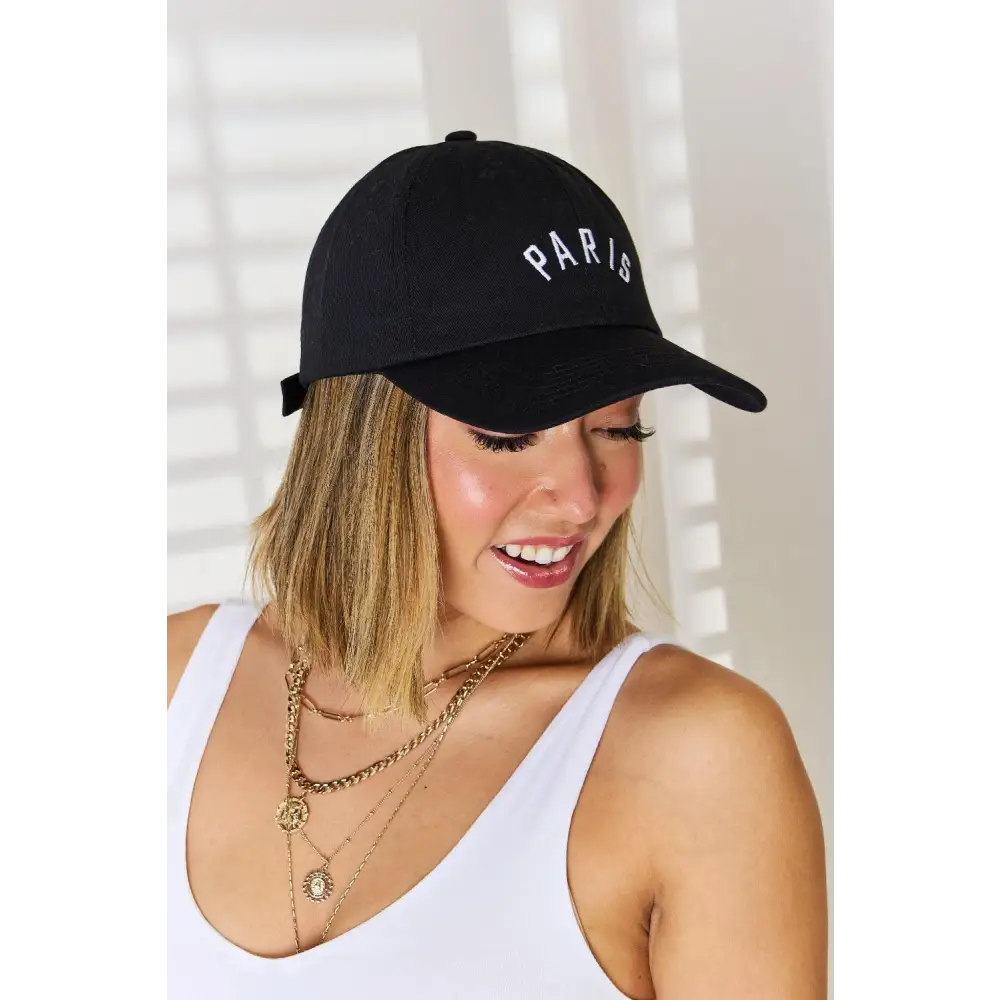 Stylish Zenana Embroidered City Baseball Cap in Ash Mocha