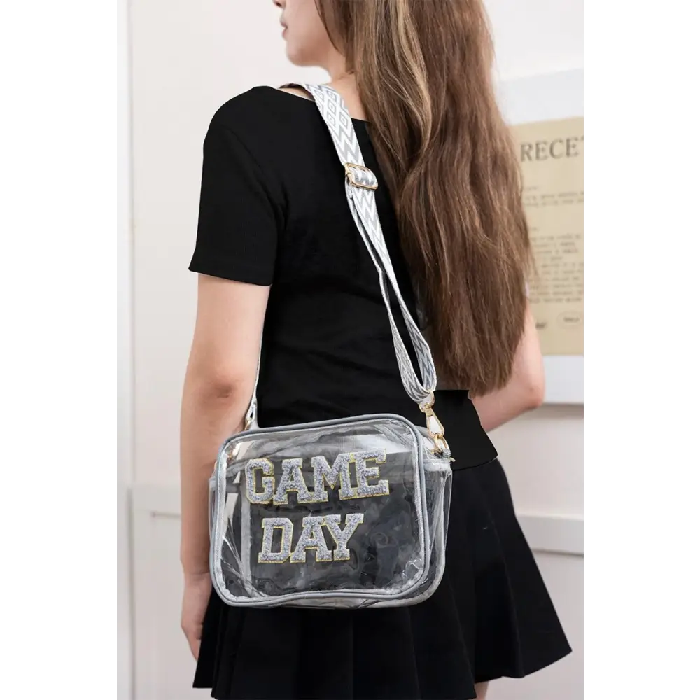 Zenana Game Day Stadium Approved Transparent Crossbody Bag