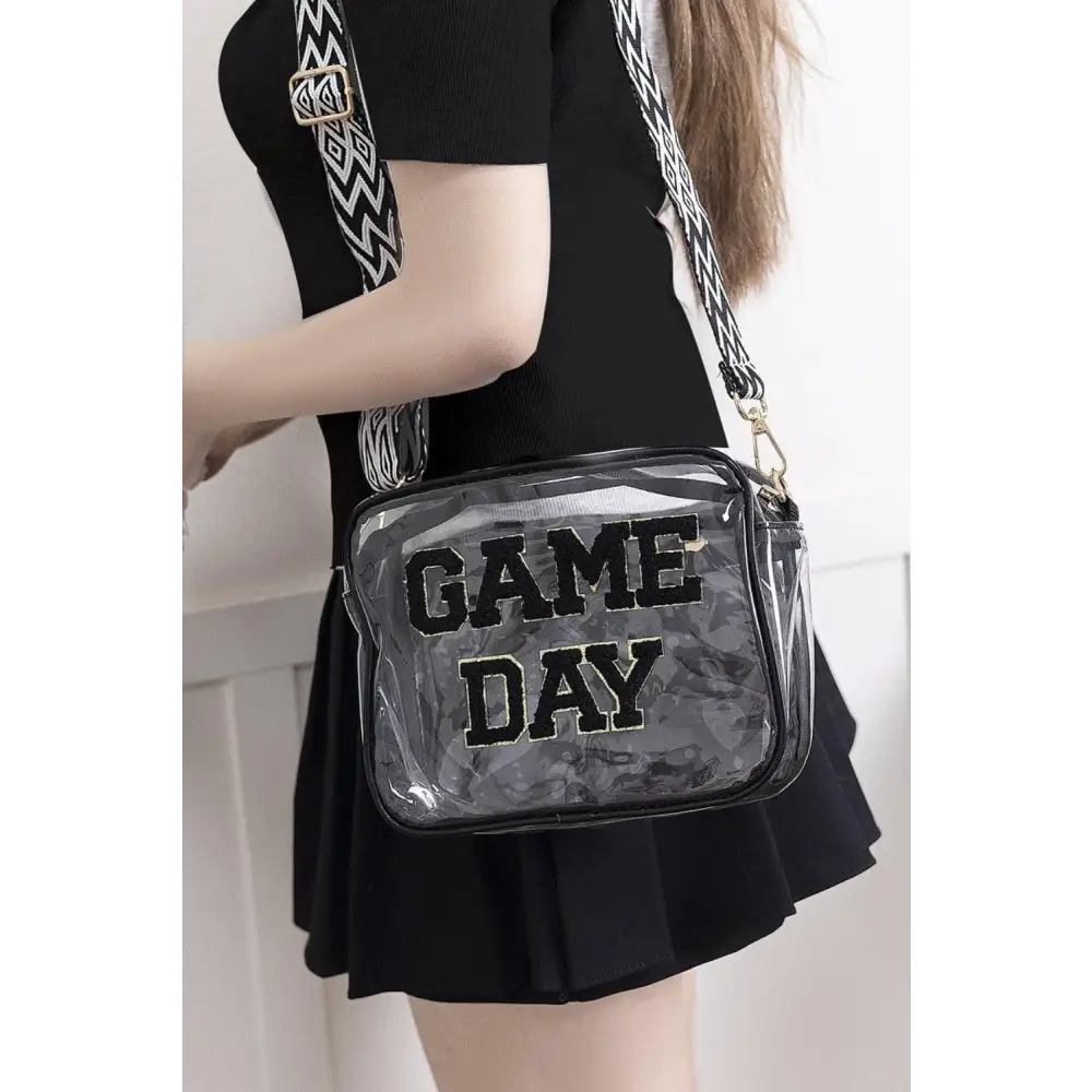 Zenana Game Day Stadium Approved Transparent Crossbody Bag