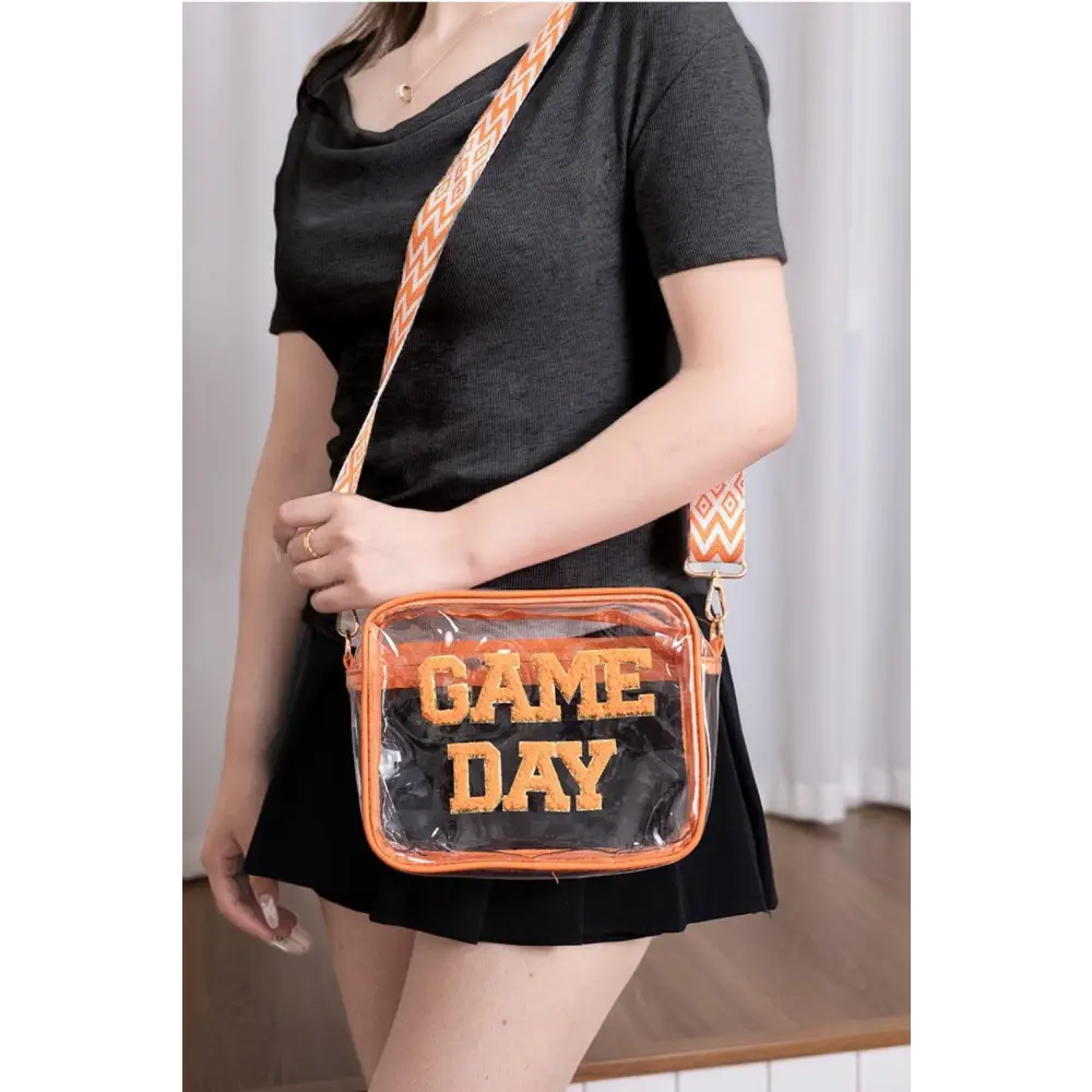 Zenana Game Day Stadium Approved Transparent Crossbody Bag