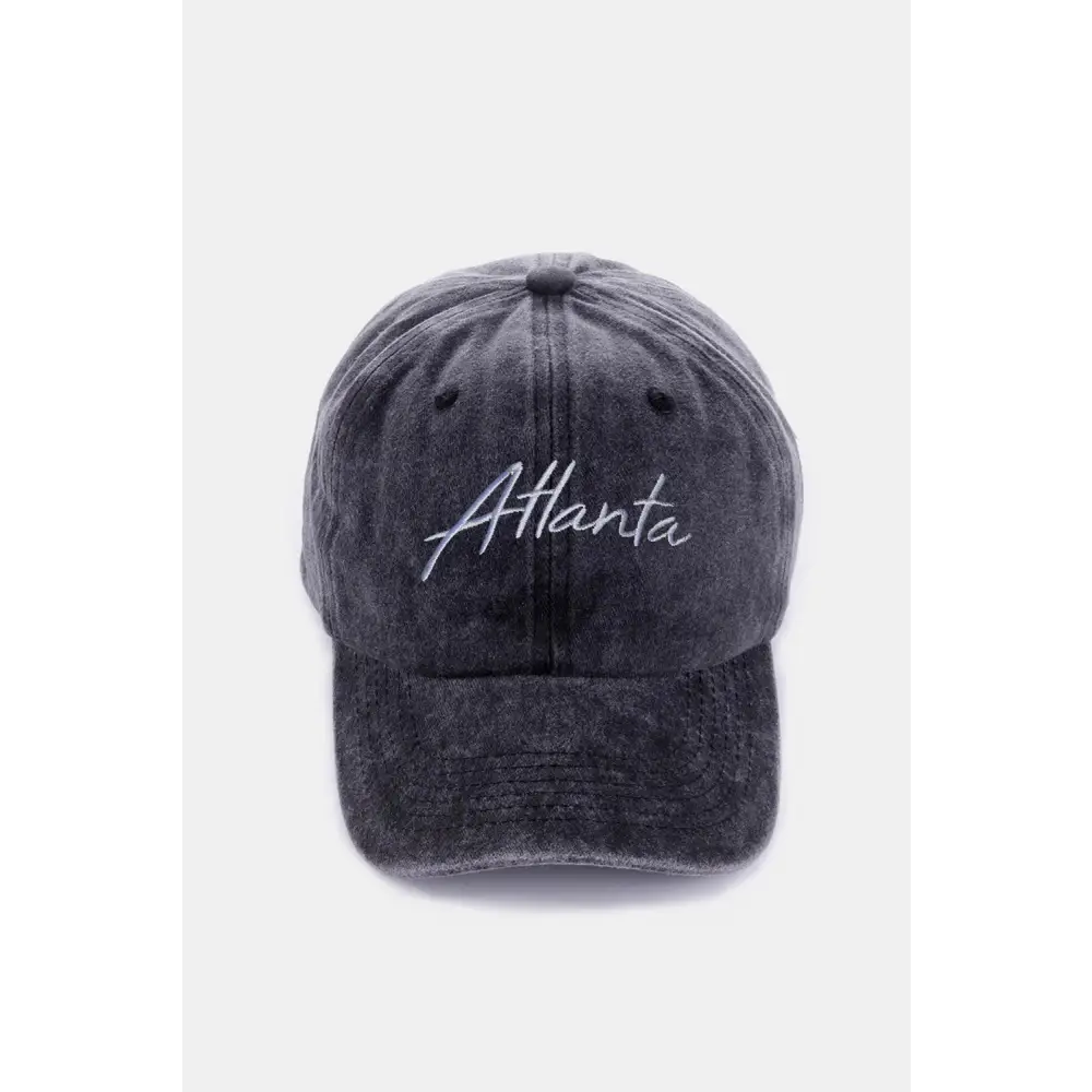 Zenana Washed ATLANTA Embroidered Baseball Cap