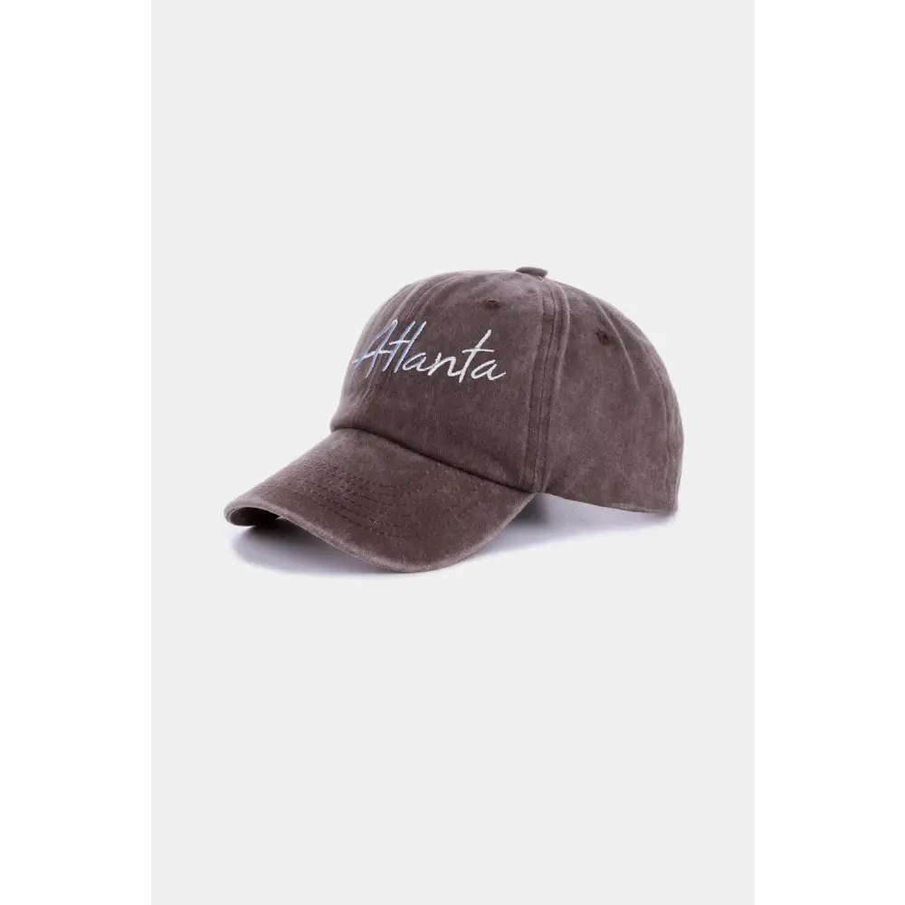 Zenana Washed ATLANTA Embroidered Baseball Cap