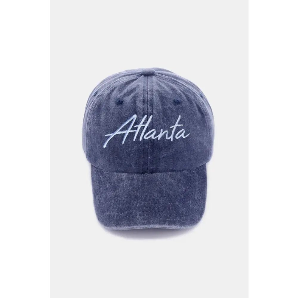 Zenana Washed ATLANTA Embroidered Baseball Cap