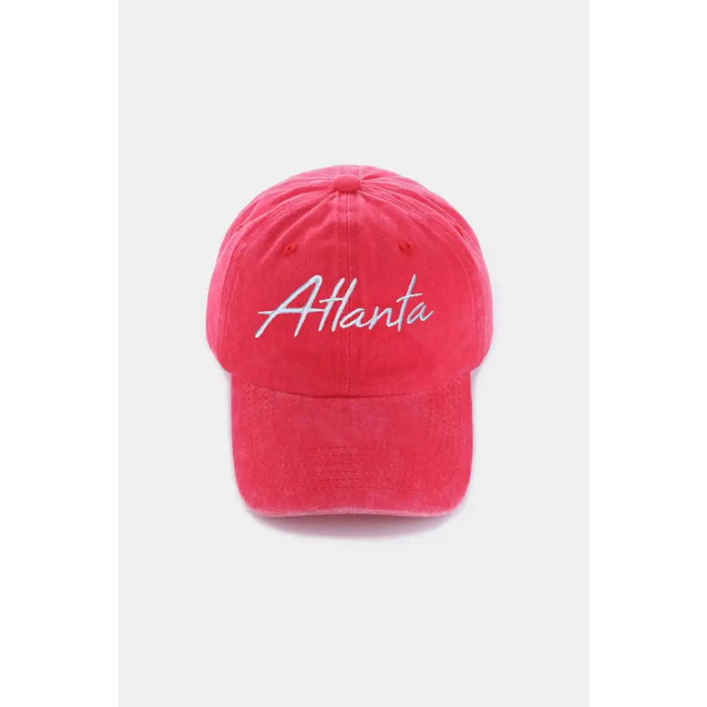 Zenana Washed ATLANTA Embroidered Baseball Cap