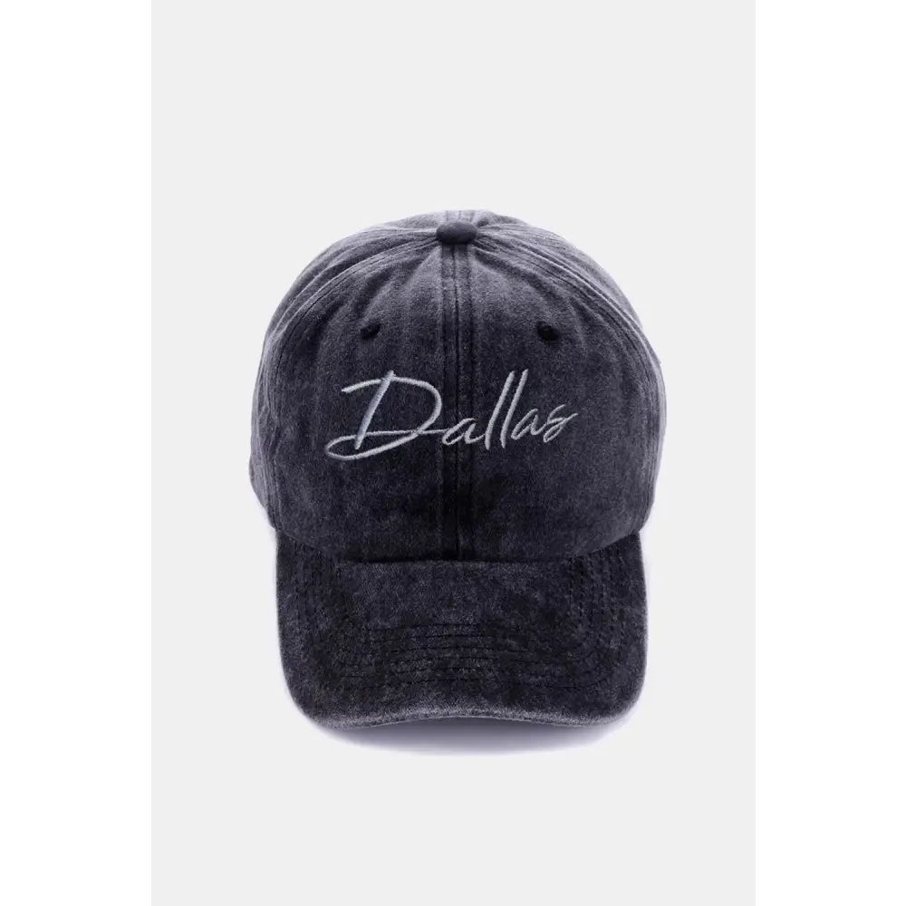 Zenana Washed Dallas Embroidered Baseball Cap