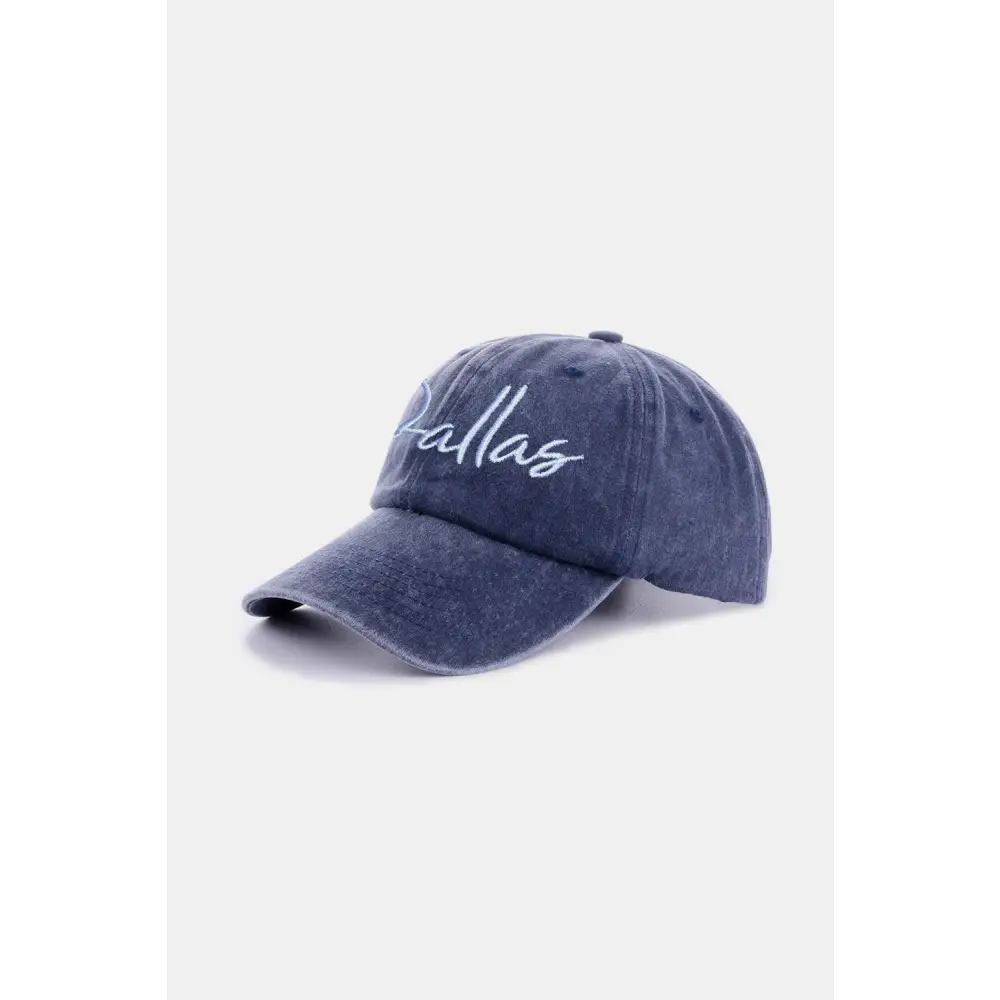 Zenana Washed Dallas Embroidered Baseball Cap