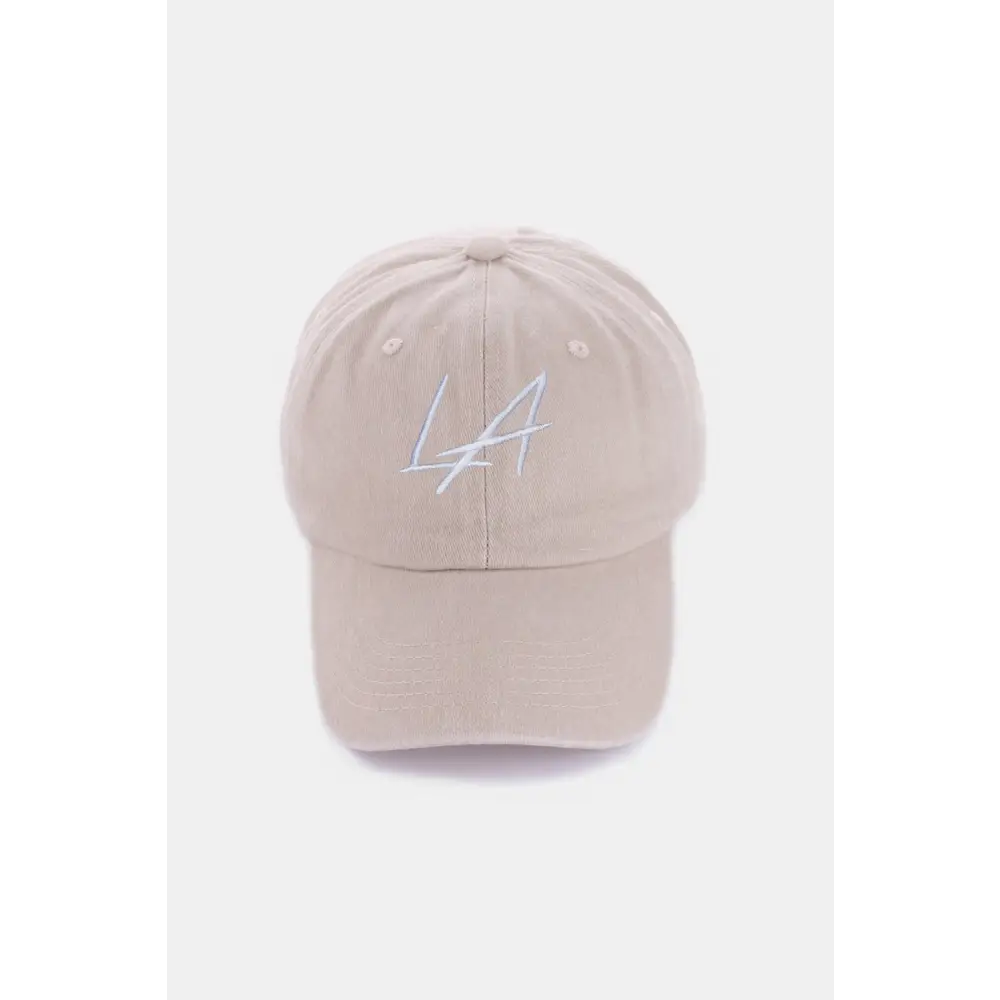 Zenana Washed Embroidered City Baseball Cap