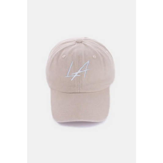 Zenana Washed Embroidered City Baseball Cap - CM Fashion