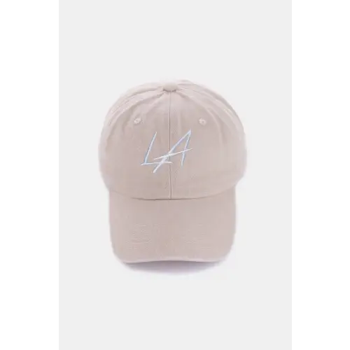 Zenana Washed Embroidered City Baseball Cap LA Style