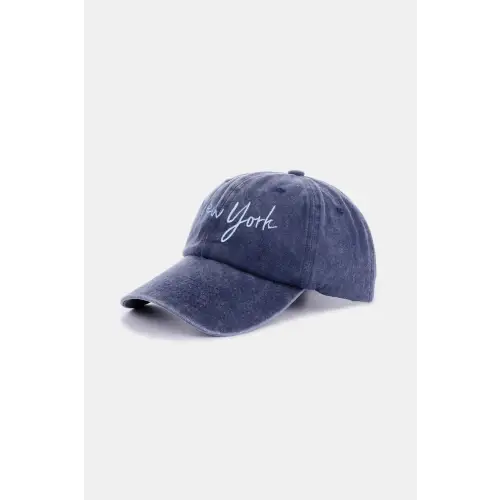 Zenana Washed Embroidered City Baseball Cap LA Style