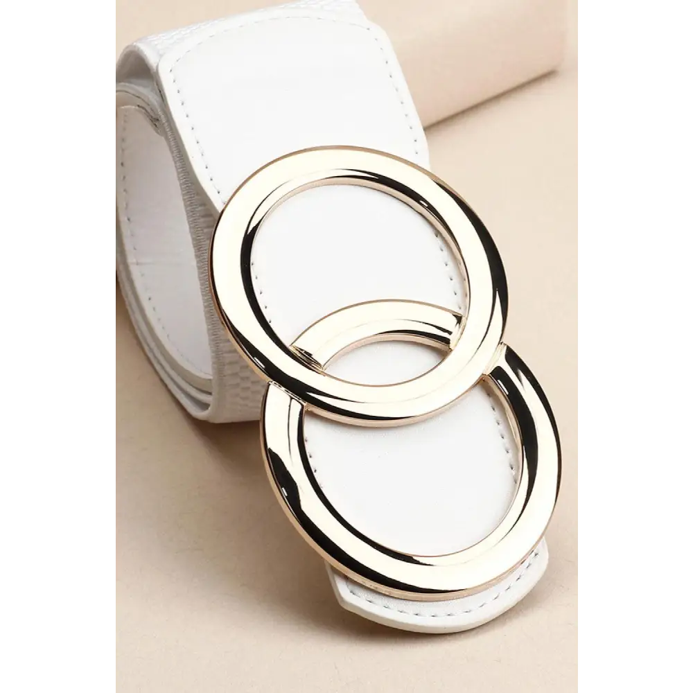 Zinc Alloy Buckle Elastic PU Belt