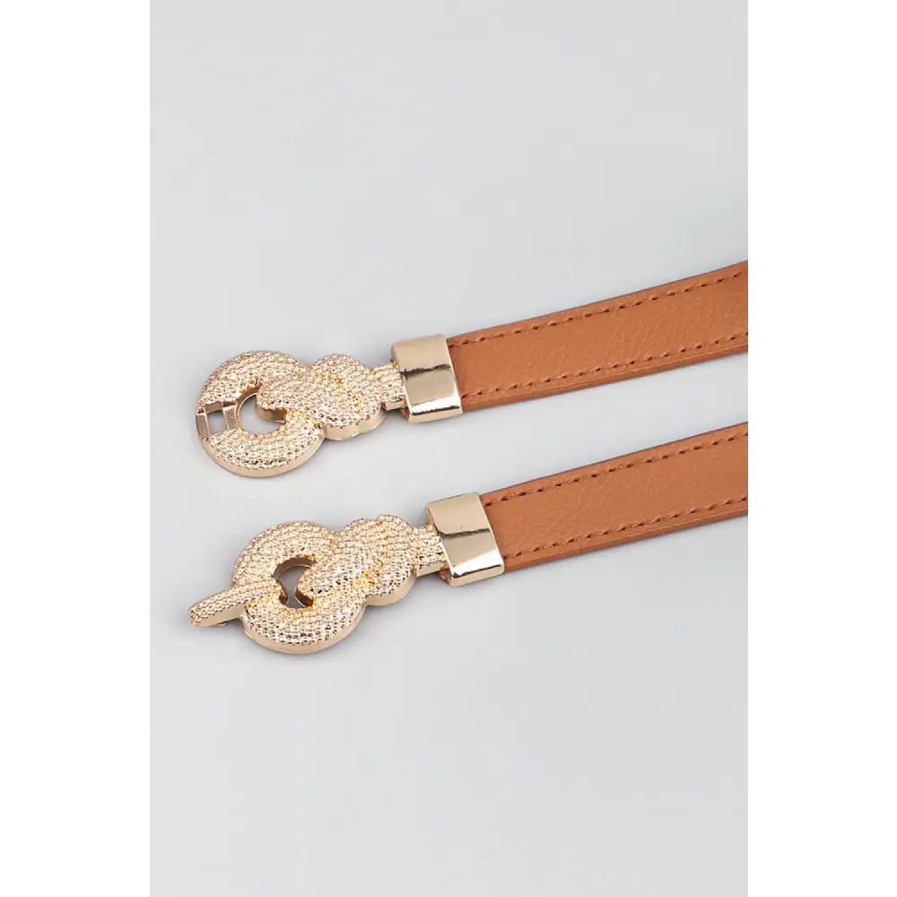 Zinc Alloy Buckle PU Leather Belt